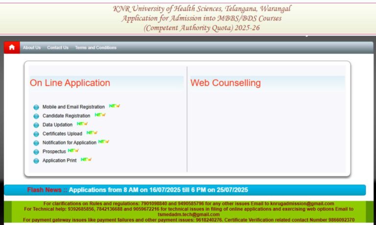 Convenor Quota Admissions