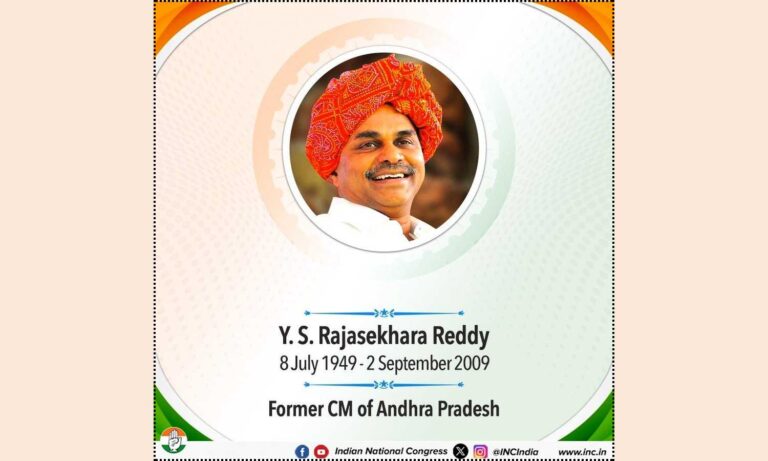 Tribute to Y S Rajasekhara Reddy