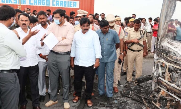 Kurnool bus fire site