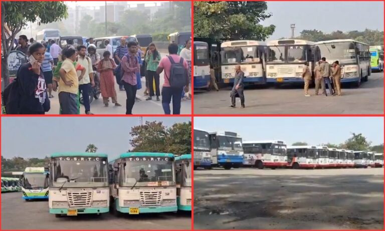RTC Buses stopped