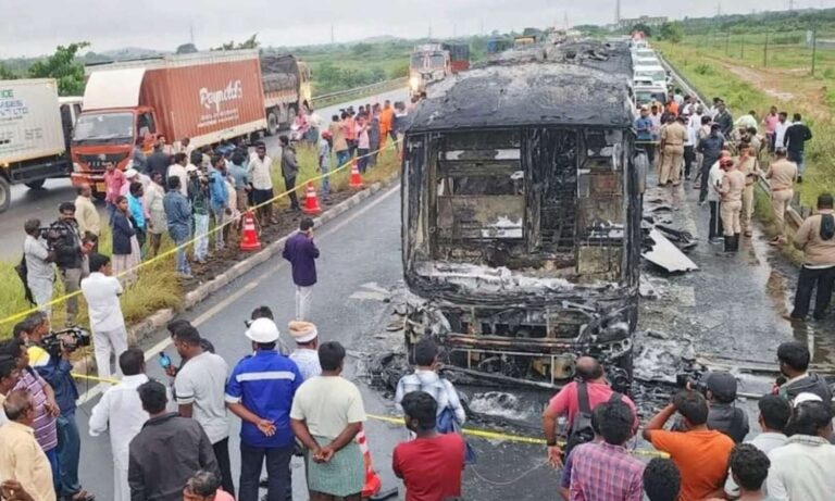 survivors in Kurnool bus fire