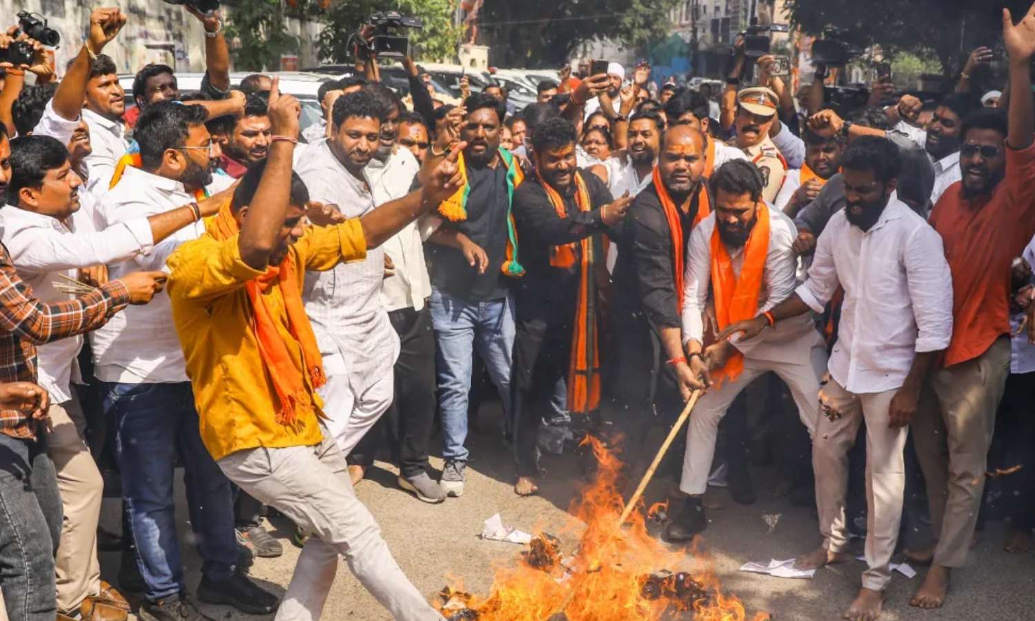 Nampally BJP Protest