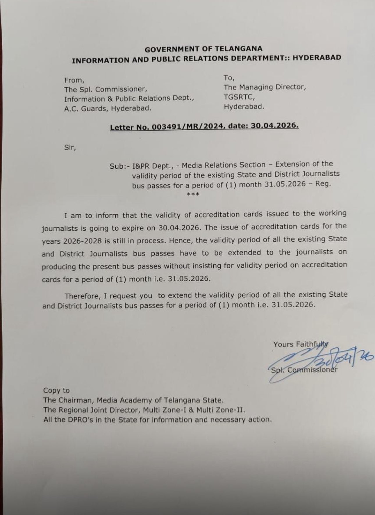 Journalist Accreditation Expansion