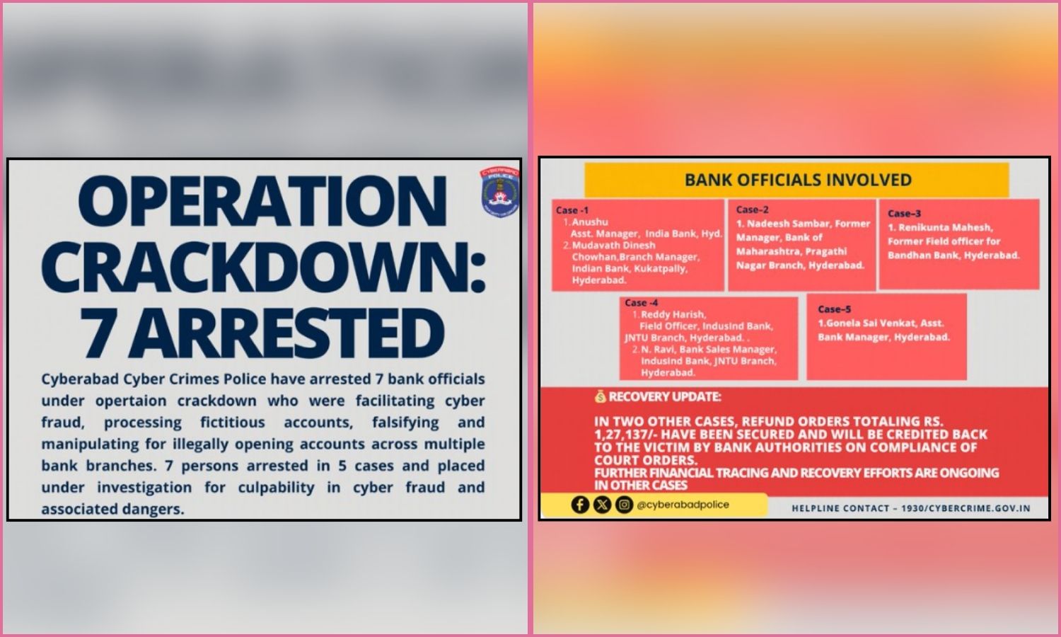 Cyber Fraud Arrests