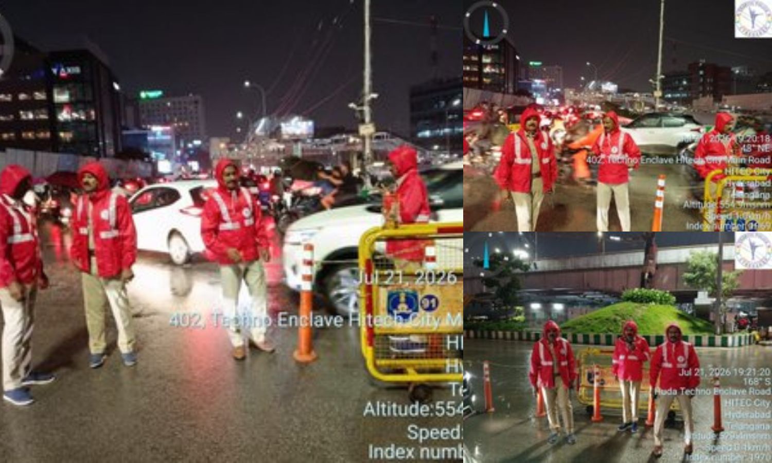 بارش کے بعد سائبرآباد ٹریفک پولیس کی آئی ٹی کوریڈور میں ٹریفک نظام بہتر بنانے کے لیے وسیع کارروائی، افسران کی مسلسل نگرانی اور فوری اقدامات | Traffic Management