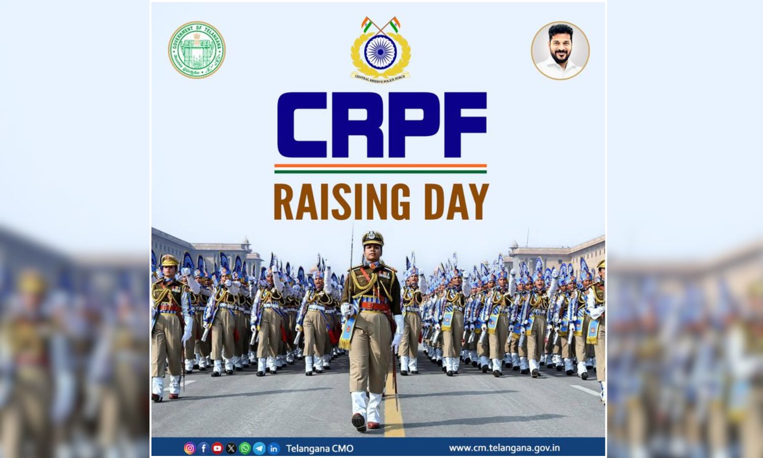 سی آر پی ایف یومِ تاسیس پر ریونت ریڈی کا پیغام | CRPF Raising