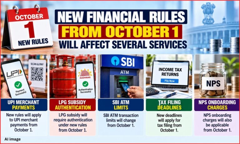 یکم اکتوبر سے مالی تبدیلیاں | October Financial Rules