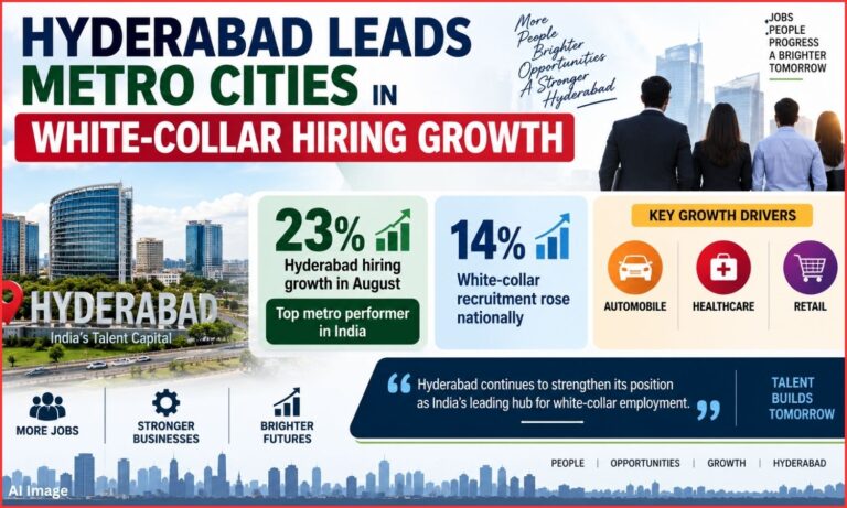 حیدرآباد میں بھرتیوں میں 23 فیصد اضافہ | Hyderabad Hiring