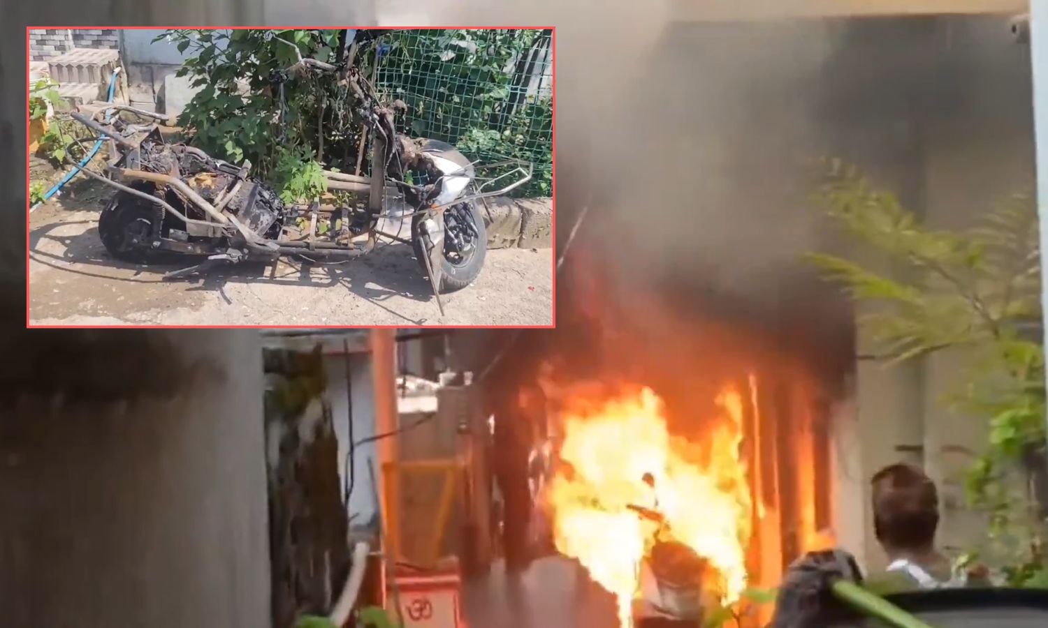 کورٹلہ الیکٹرک اسکوٹر میں آگ | Korutla Electric Fire