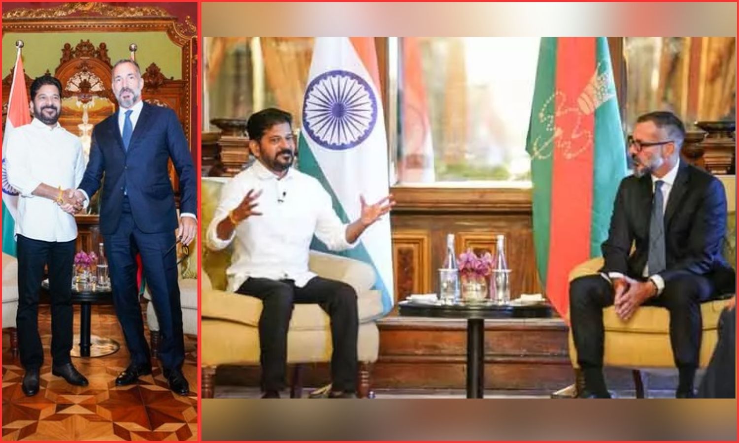 آغا خان پنجم کی ریونت ریڈی سے ملاقات، تلنگانہ میں تعاون اور ترقیاتی کاموں پر تبادلہ خیال | Aga Khan V Visit