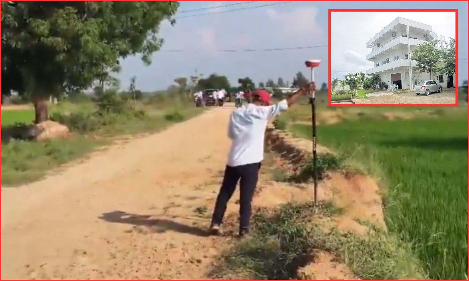 کے سی آر کے فارم ہاوس ایراولی کا اراضی سروے | Erravalli Land Survey