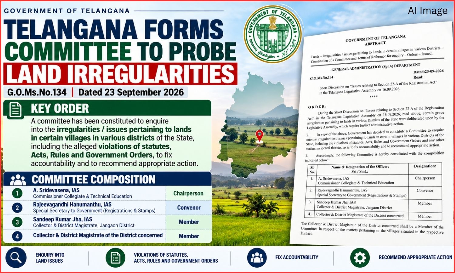 اراضی بے ضابطگیوں کی تحقیقات | Section 22-A Probe
