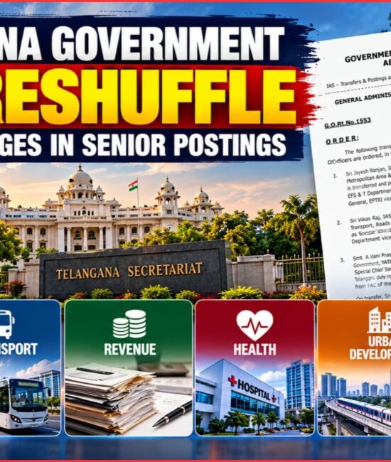 تلنگانہ میں سینئر آئی اے ایس افسران کے تبادلے | Telangana IAS Reshuffle