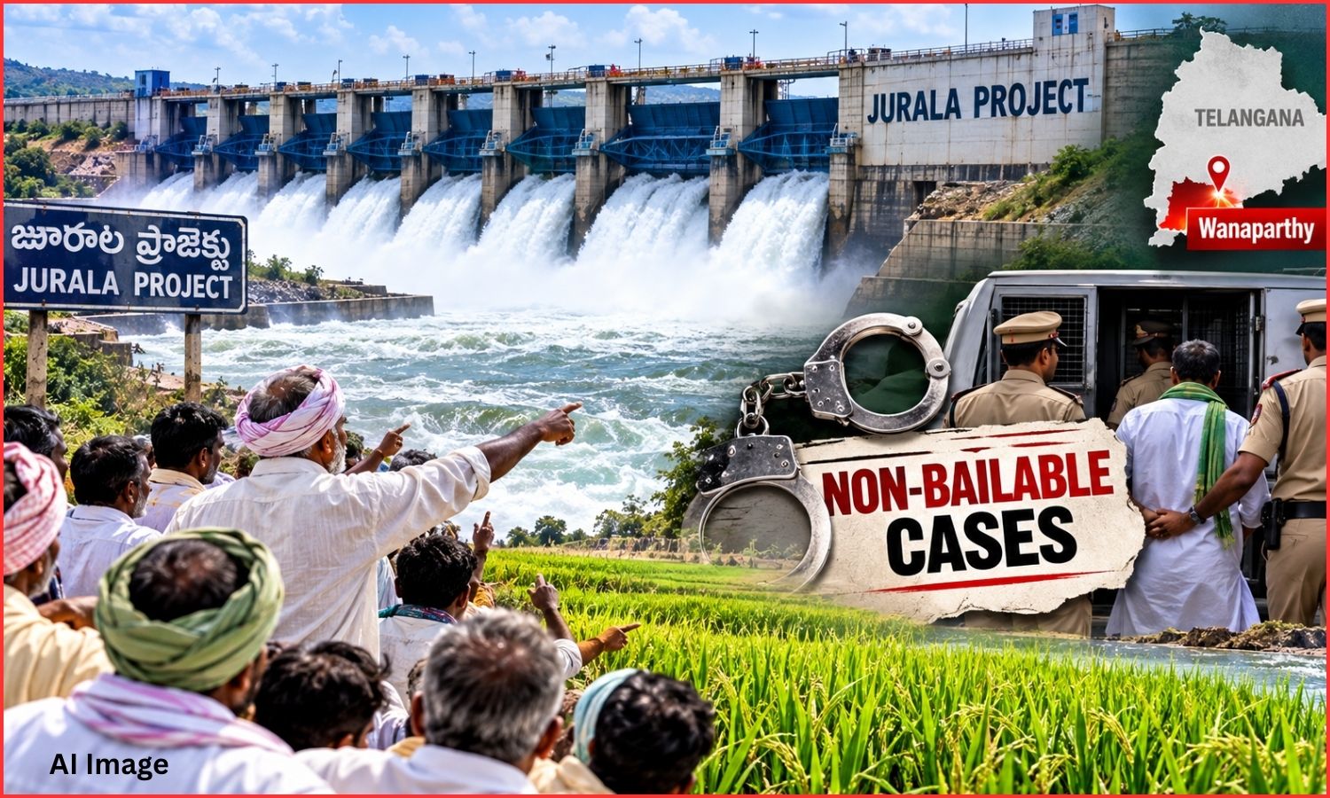 جورالا کنال سے پانی چھوڑنے پر کسانوں کے خلاف مقدمات | Jurala Canal Farmers