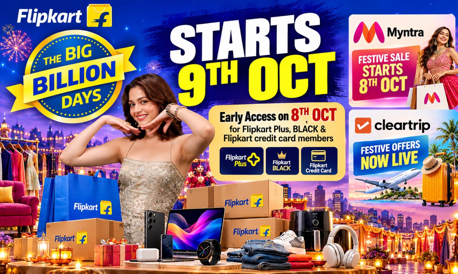فلیپ کارٹ کی بگ بلین ڈیز سیل 9 اکتوبر سے | Festive E-Commerce Sale