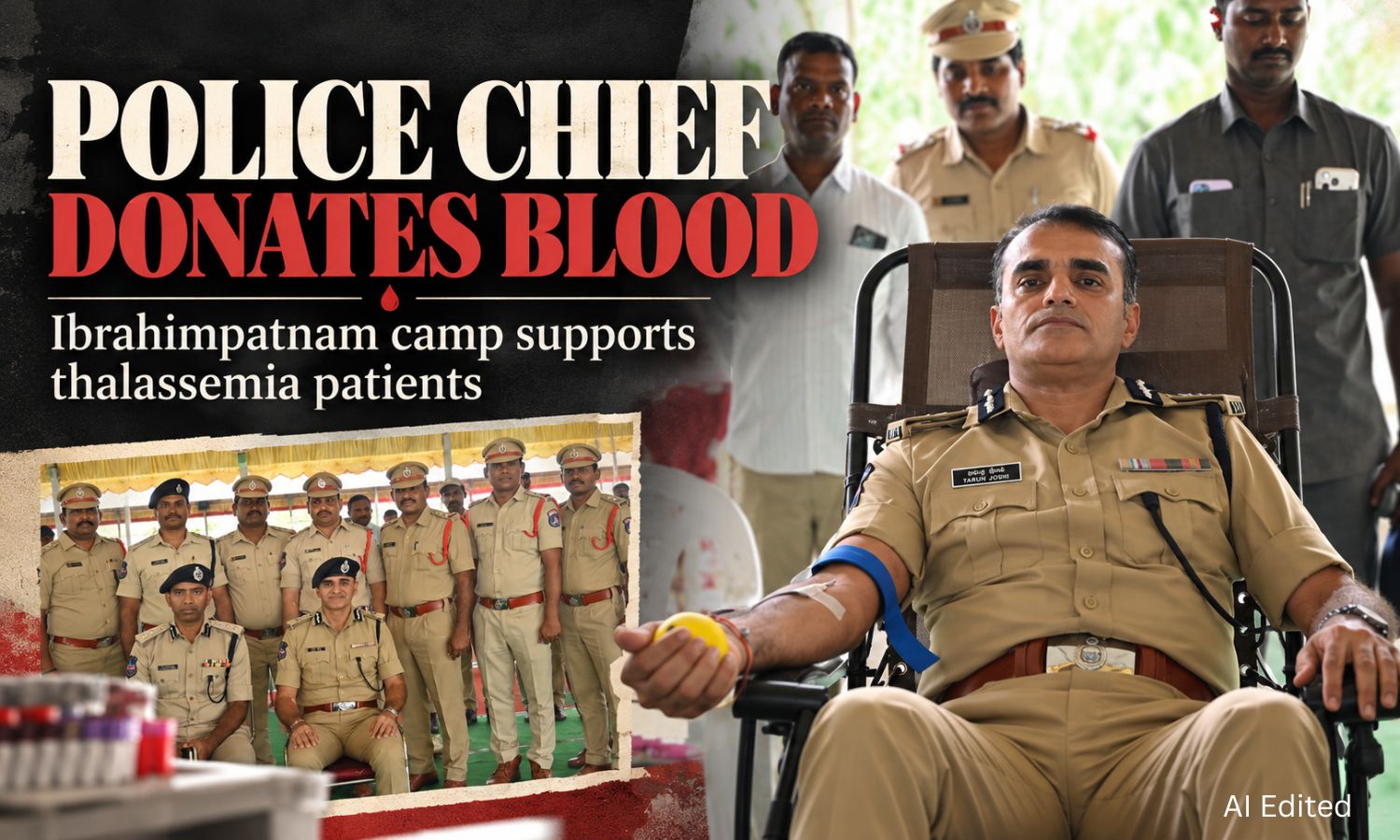 پولیس کمشنر ترون جوشی نے خون کا عطیہ دیا|Police Blood Donation