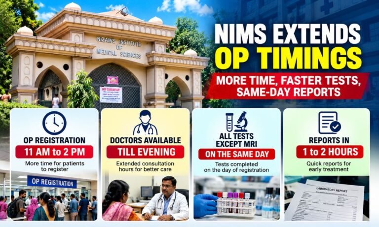 نظام ہسپتال میں او پی اوقات میں توسیع | NIMS Patient Services