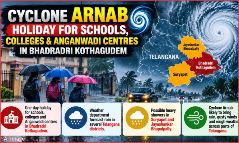 سائیکلون ارنب کا خطرہ، تلنگانہ کے کئی اضلاع میں بارش کا الرٹ | Cyclone Arnab Alert