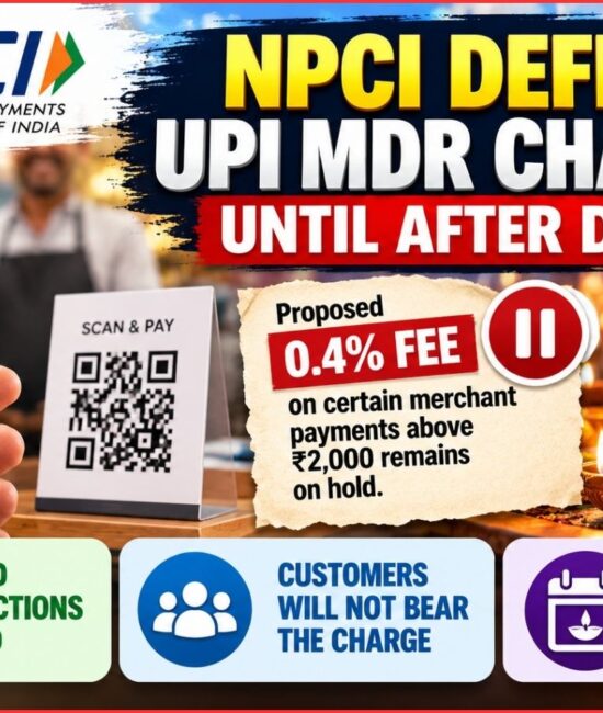 یو پی آئی چارجز دیوالی تک ملتوی، تاجروں کو راحت | UPI Fee Delay