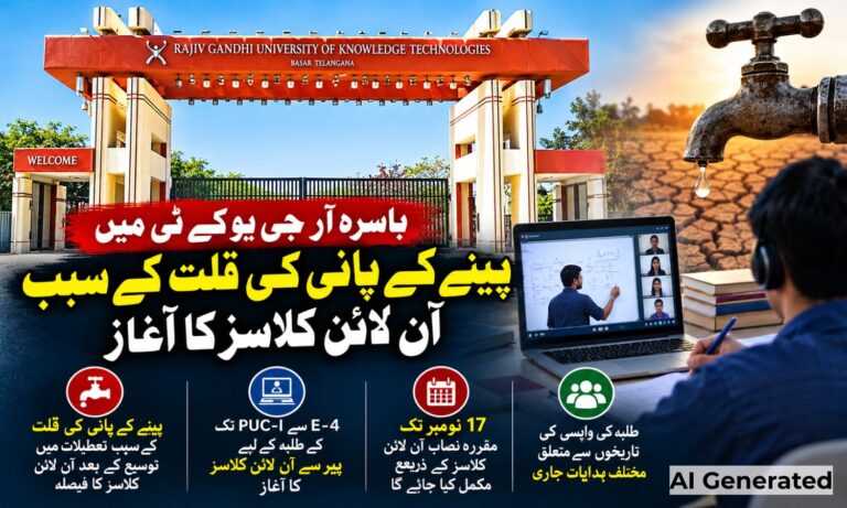 Basara Water Crisis | آر جی یو کے ٹی کی کلاسز آن لائن